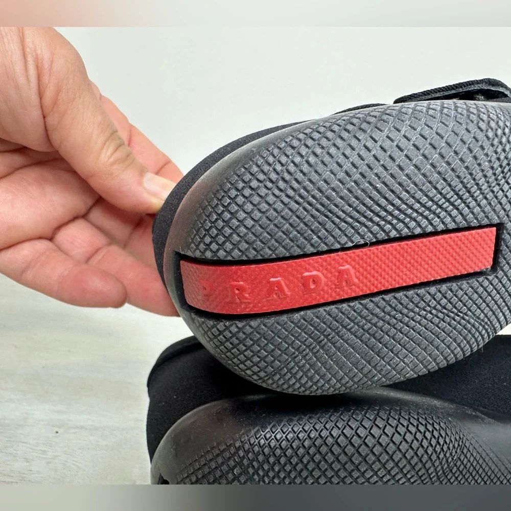 Prada Women's Black Mary Jane sport shoes - Picture 10 of 11